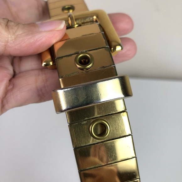 Vintage 60's Gold Metal Belt S - Picture 4 of 9